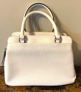lot 26 image: &nbspDana Buchman Aylee White Faux Leather Handbag Purse