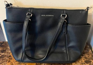 lot 15 image: Dana Buchman black Cherry Tote Purse Handbag
