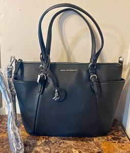 lot 22 image: Dana Buchman Black Cherry Tote Purse Handbag