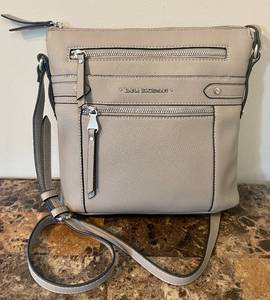 lot 30 image: Dana Buchman Everly Gray Crossbody Bag Purse