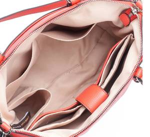 lot 31 image: Dana Buchman Belted Coral Tote Handbag Purse