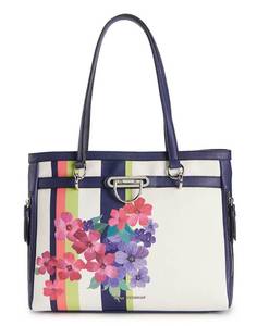 lot 10 image: NWT Dana Buchman Belted Floral Handbag Tote 