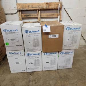 8 Cases of Ansell BioClean-D Sterile Disposable Drop Down Garment With Hood S-BDSH (Sizes S, M, L, XL, 2XL, 3XL, 4XL, 5XL)  Valued at $2,500