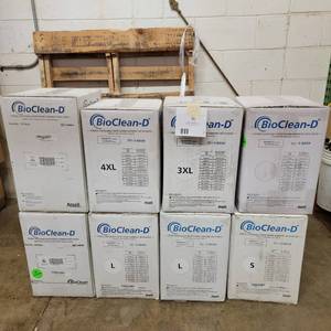 8 Cases of Ansell BioClean-D Sterile Disposable Drop Down Garment With Hood S-BDSH (Sizes S, L, L, XL, 2XL, 3XL, 4XL, 5XL)  Valued at $2,500