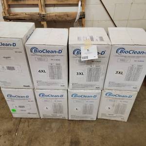 8 Cases of Ansell BioClean-D Sterile Disposable Drop Down Garment With Hood S-BDSH (Sizes S, L,. XL,  3XL, 4XL, 5XL)  Valued at $2,500