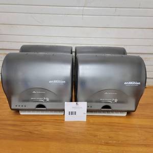 4 Georgia Pacific EnMotion Automatic Touch-less Paper Towel Dispensers-Batteries Included