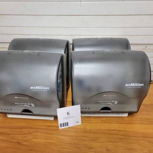 4 Georgia Pacific EnMotion Automatic Touch-less Paper Towel Dispensers-Batteries Included