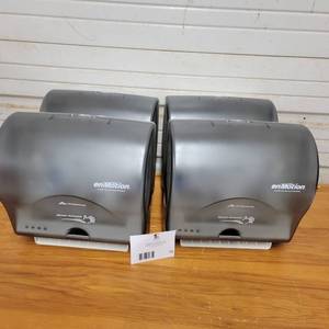 4 Georgia Pacific EnMotion Automatic Touch-less Paper Towel Dispensers-Batteries Included