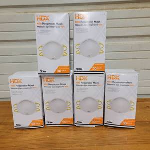 6 Boxes of 30 HDX N95 Respirator Masks- 180 Total- NEW IN BOXES($150 Value)