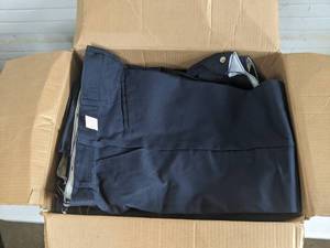 (27) Button-Down Shirts-(5)Tan XL Short Sleeve, (1)Tan Short Sleeve,  (6) Blue XL Short Sleeve,(1)Black XL RG,(7)BlackLarge RG,(5) Plaid L-LN( 1)Navy Blue COVERALLS, 50-LN,