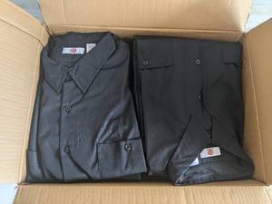 (18) 2XL Long Sleeve BlackButton-Down Shirts