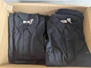 (15) Large-RG Black Button Down Shirts