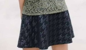 Short Unstacked Houndstooth Skirts NEW With Tags