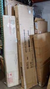 lot 921 image: Kiley Queen Bed, Bolt Zero King Bed, Bookshelf, Etc.