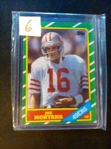 1986 Topps Joe Montana Card...