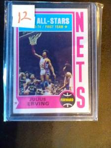 1974-75 Topps Julius Erving Card...