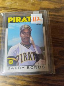 1986 Topps Barry Bonds Rookie Card...