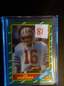 1986 Topps Joe Montana Card...