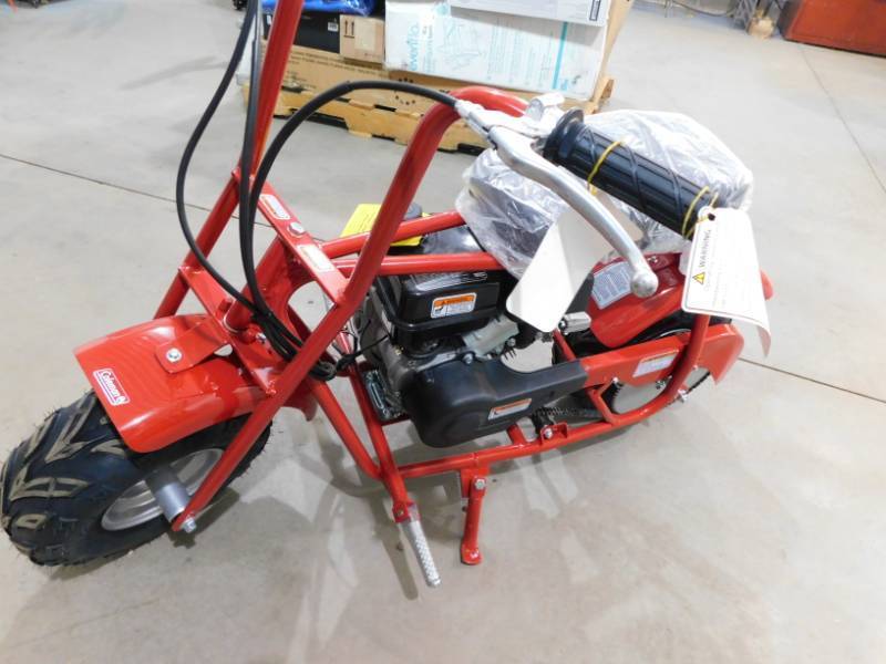 lot 2 image: NEW - Coleman CT100U Gas Mini Bike  Red