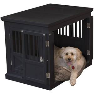 lot 101 image: Merry Products Triple-Door Dog Crate - Black, Medium