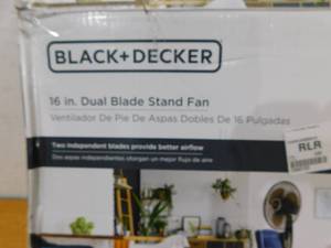 lot 125 image: BLACKDECKER 16-Inch Dual-Blade Stand Fan, One Size, Multicolored