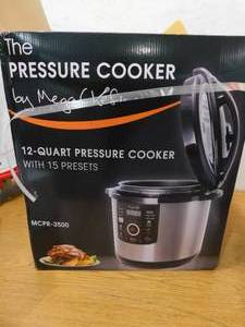 lot 133 image: MegaChef 12-Qt. Steel Digital Pressure Cooker with 15 Presets