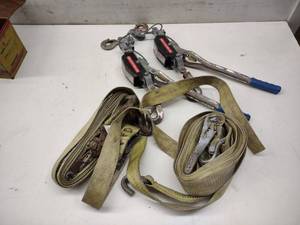 lot 51 image: (2) Come-A-Longs, & (2) 2 Ratchet ...