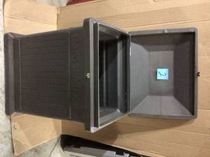 ParcelWirx Graphite Vertical Lockable Package Delivery Box Customer Returns See Pictures