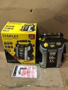 Stanley 1200 Peak Amp Portable Car Jump Starter with 120 PSI Digital Air Compressor&nbsp Customer Returns See Pictures