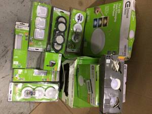 MIX LOT OF FLUSHMOUNT LIGHTS &amp MISC Various Models and Conditions Customer Returns See Pictures