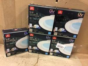 Near-UV 5 in.6 in. 3000k Disinfecting Dimmable Integrated LED Retrofit White Recessed Trim Kit Customer Returns See Pictures