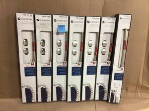 Glacier Bay Rustproof 72 in. Adjustable Permanent Mount Curved Shower Rod in Brushed Nickel Customer Returns See Pictures