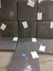 12 in. Puzzle Mat Grey 24 in. W x 24 in. L Interlocking EVA Foam Tile (24 sq. ft. Coverage) Customer Returns See Pictures