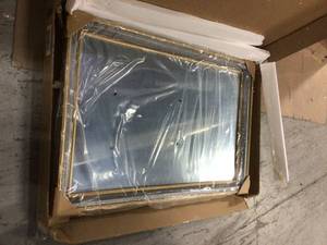 Large Rectangle Galvanized Antiqued Farmhouse Accent Mirror (41 in. H x 28 in. W) Customer Returns See Pictures