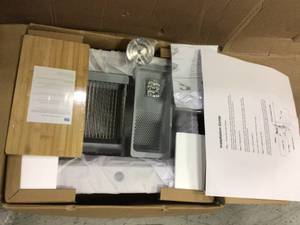AKDY Handcrafted All-in-One Drop-In Stainless Steel 25 in. x 22 in. x 9 in. Single Bowl Kitchen Sink Customer Returns See Pictures