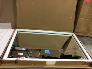 Neu-Type 51 in. x 31 in. Large Modern Rectangle Metal Framed Bathroom Vanity Mirror Customer Returns See Pictures