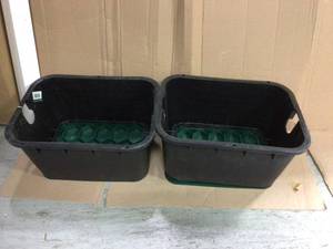 15 in. x 21 in. x 12 in. Deep Rectangular Valve Box in Black Body Green Lid Customer Returns See Pictures