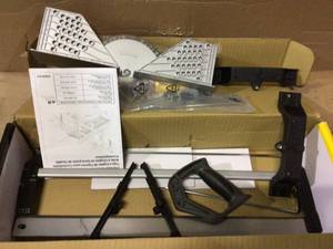 27.75 in. Adjustable Angle Clamping Miter Box with 22 in. Saw Customer Returns See Pictures