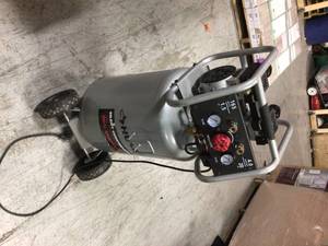 20 Gal. Vertical Electric-Powered Silent Air Compressor by Husky damaged on wire See Pictures