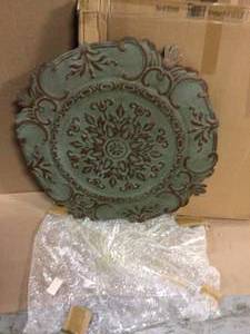 Blue Metal European Medallion Wall Decor Customer Returns See Pictures
