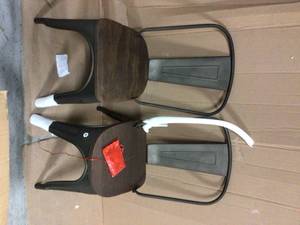 Copper Tolix Style Armchair Metal and Wood Dining Chair (Set of 2) Customer Returns See Pictures