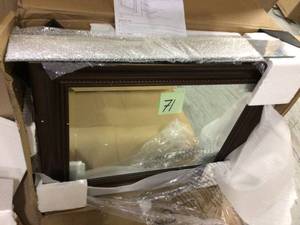 24 in. W x 30 in. H x 5-12 D Framed Recessed or Surface-Mount Bathroom Medicine Cabinet in Oil Rubbed Bronze Customer Returns See Pictures