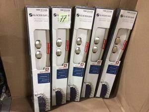 Rustproof 72 in. Adjustable Permanent Mount Curved Shower Rod in Brushed Nickel by Glacier Bay Customer Returns See Pictures