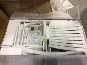 Maine White Wood Outdoor Porch Rocker Customer Returns See Pictures