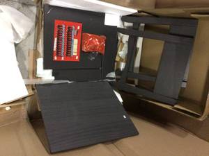Cedar Springs Rectangular Black Wood 1 Drawer End Table (21.97 in. W x 21.97 in. H) Customer Returns See Pictures