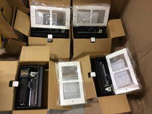 Register Multi-Watt 240-Volt In-Wall Fan-Forced Heater in White Customer Returns See Pictures
