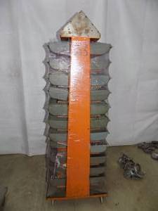 Steel Bolt Rack on Casters with Hardware