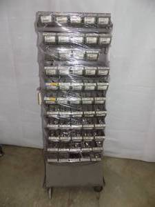 Steel Bolt Rack on Casters with hardware