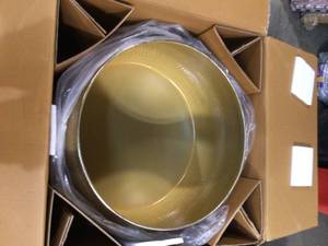 Home Decorators Collection Calluna 31 in. Gold Medium Round Metal Coffee Table with Lift Top (open box) review pictures