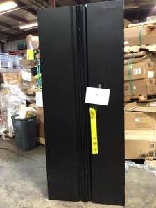 Husky Regular Duty Welded 24-Gauge Steel Freestanding Garage Cabinet in Black (31 in. W x 75 in. H x 20 in. D) slight damage